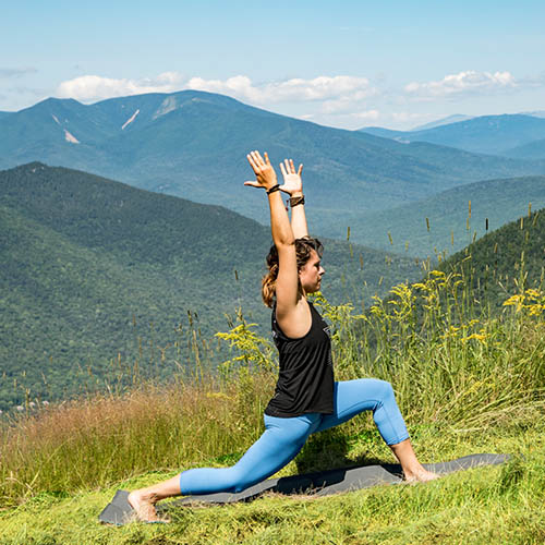 yoga at the summit of Loon Mountain Resort, NH